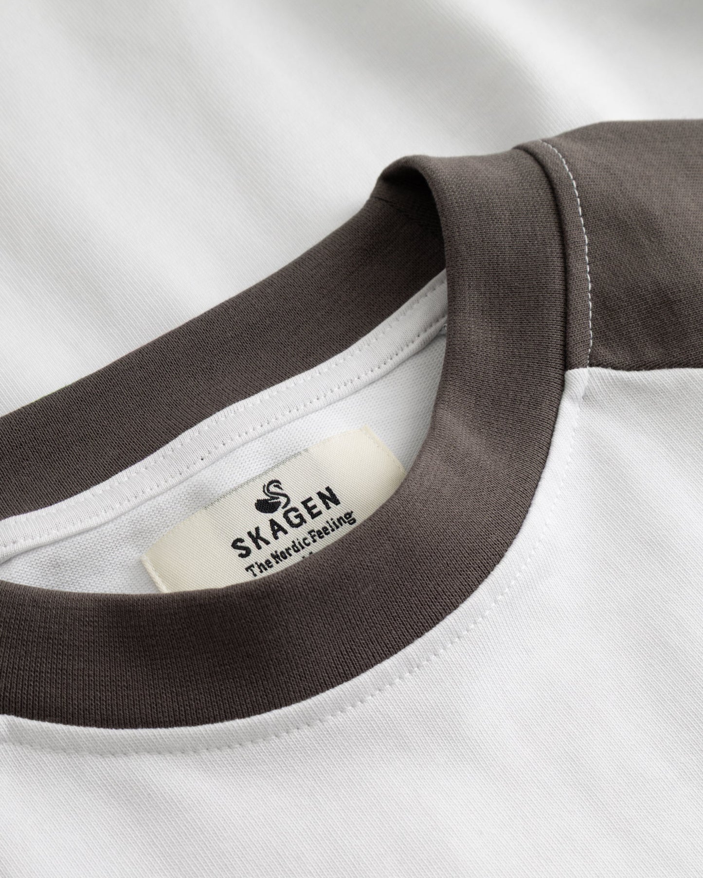 Raglan Longsleeve T-shirt White/Grey dame