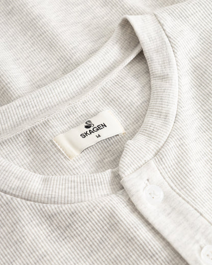 Henley Long Sleeve Heather Grey
