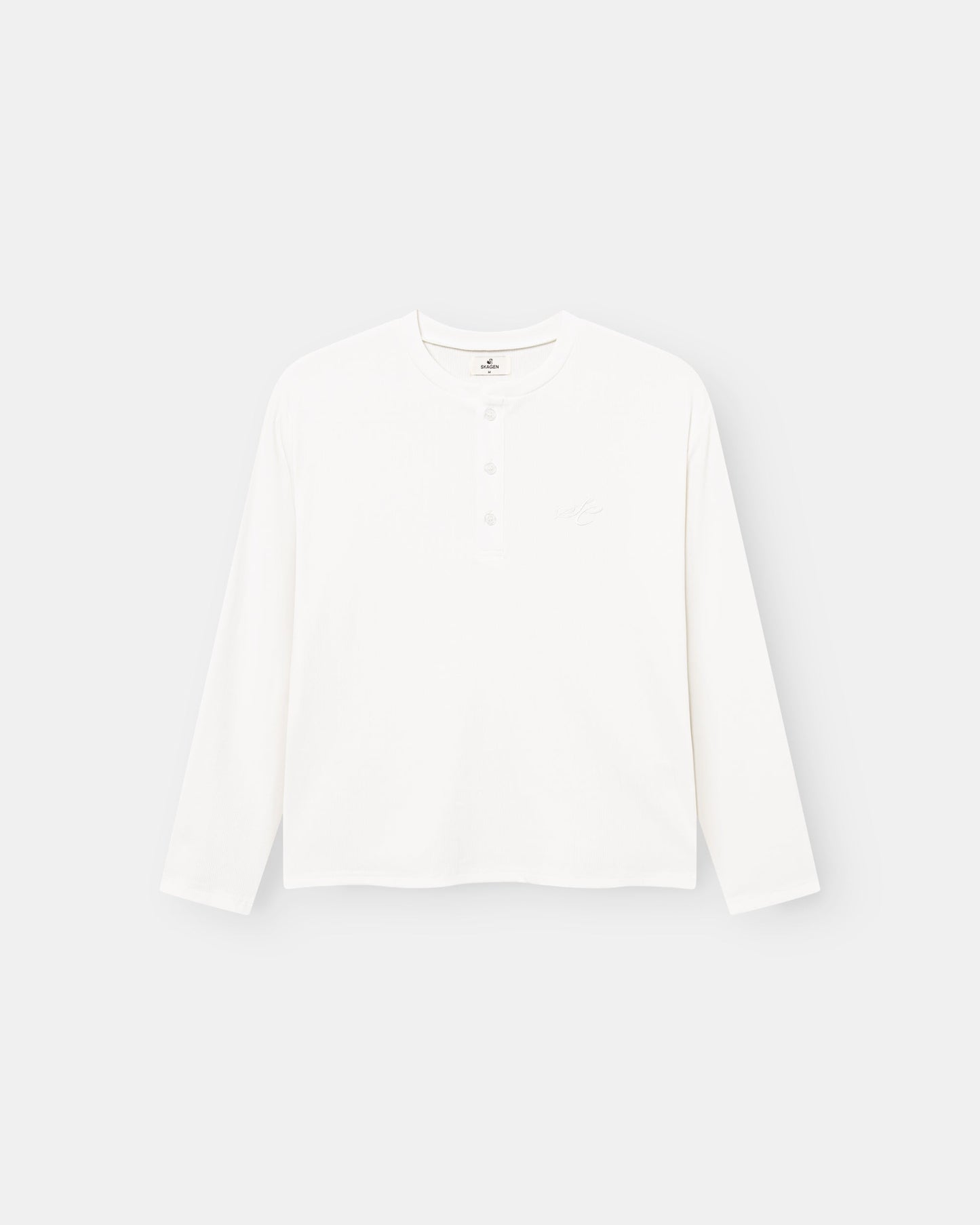 Henley Long Sleeve White Dame