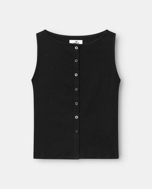 Bottoned Top Black