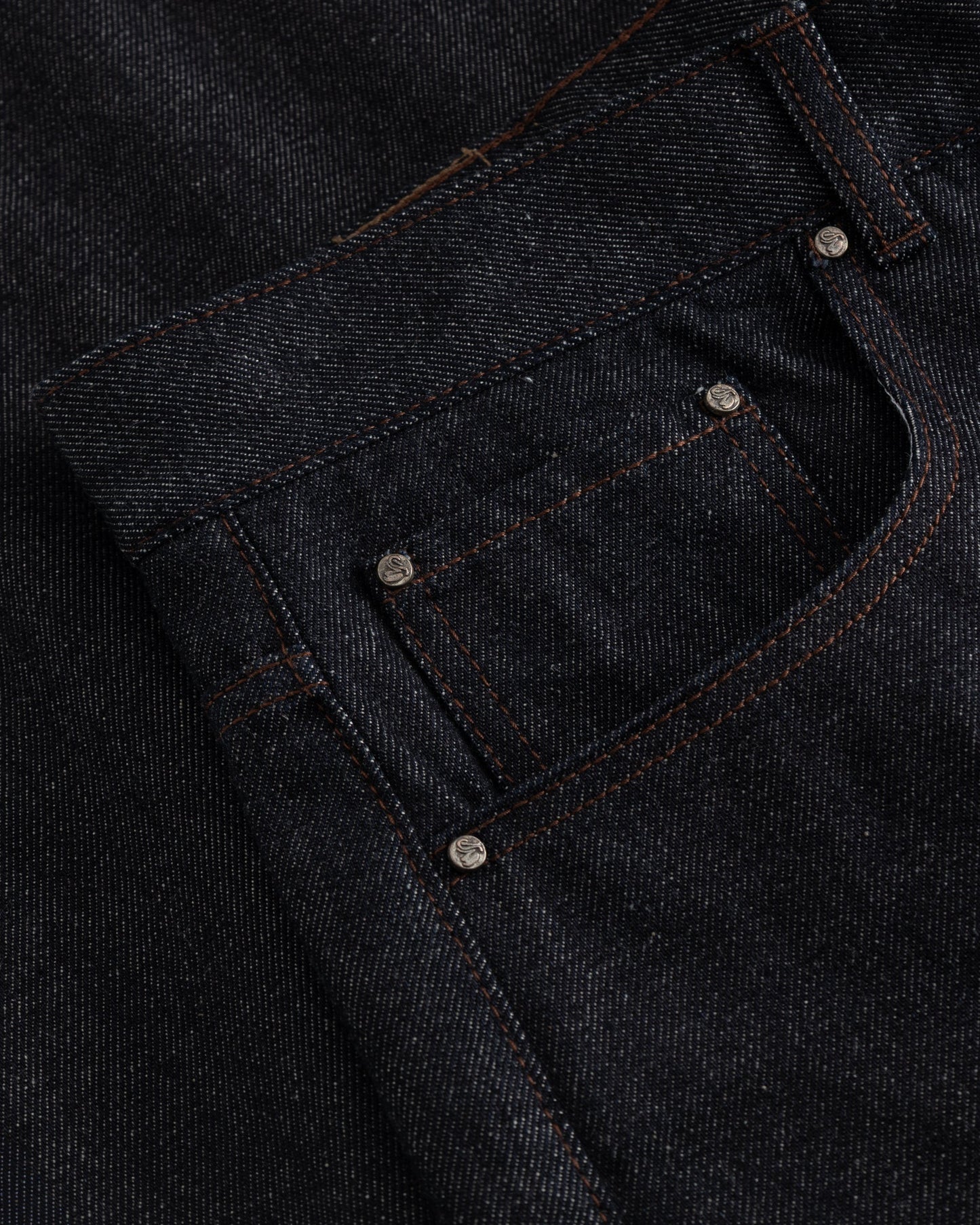 Raw Selvedge Denim Jeans Darkwash dame