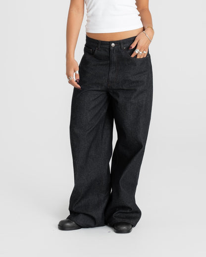 Raw Selvedge Denim Jeans Darkwash dame