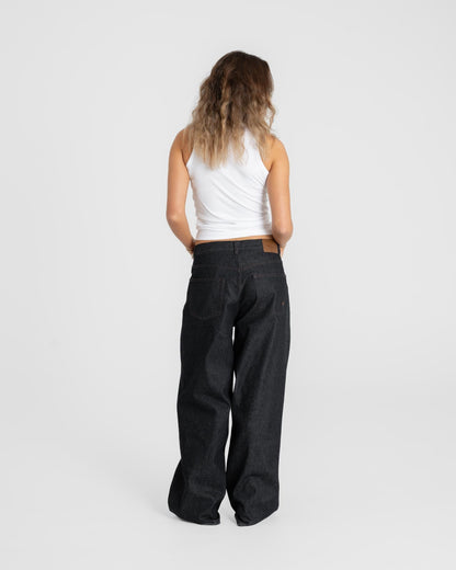 Raw Selvedge Denim Jeans Darkwash dame