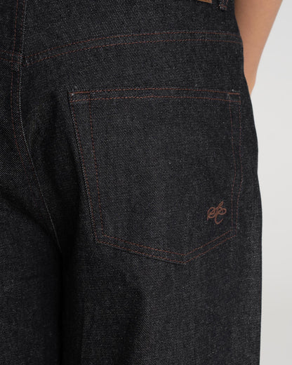 Raw Selvedge Denim Jeans Darkwash dame