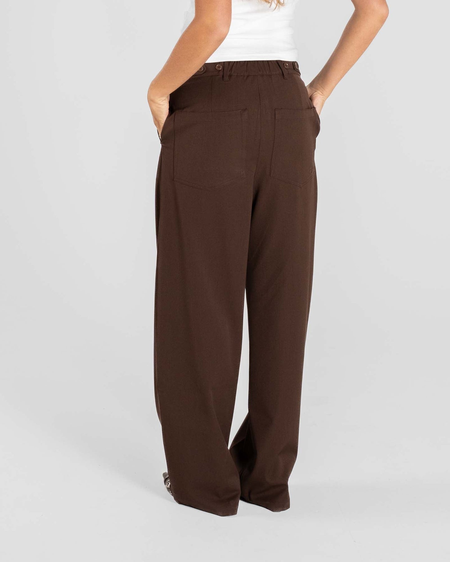 Baggy Suit Pants Brown