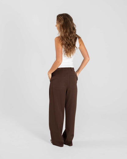 Baggy Suit Pants Brown