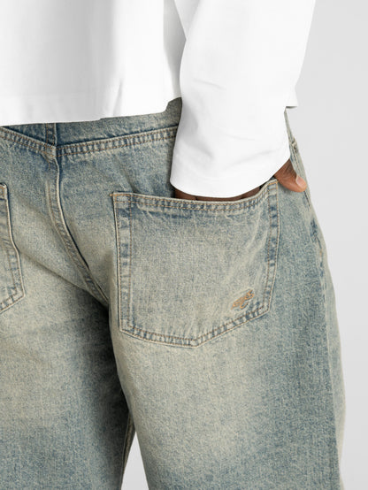 Jorts Light Blue Vintage Wash