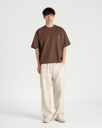 Baggy 100% hørbukser Beige