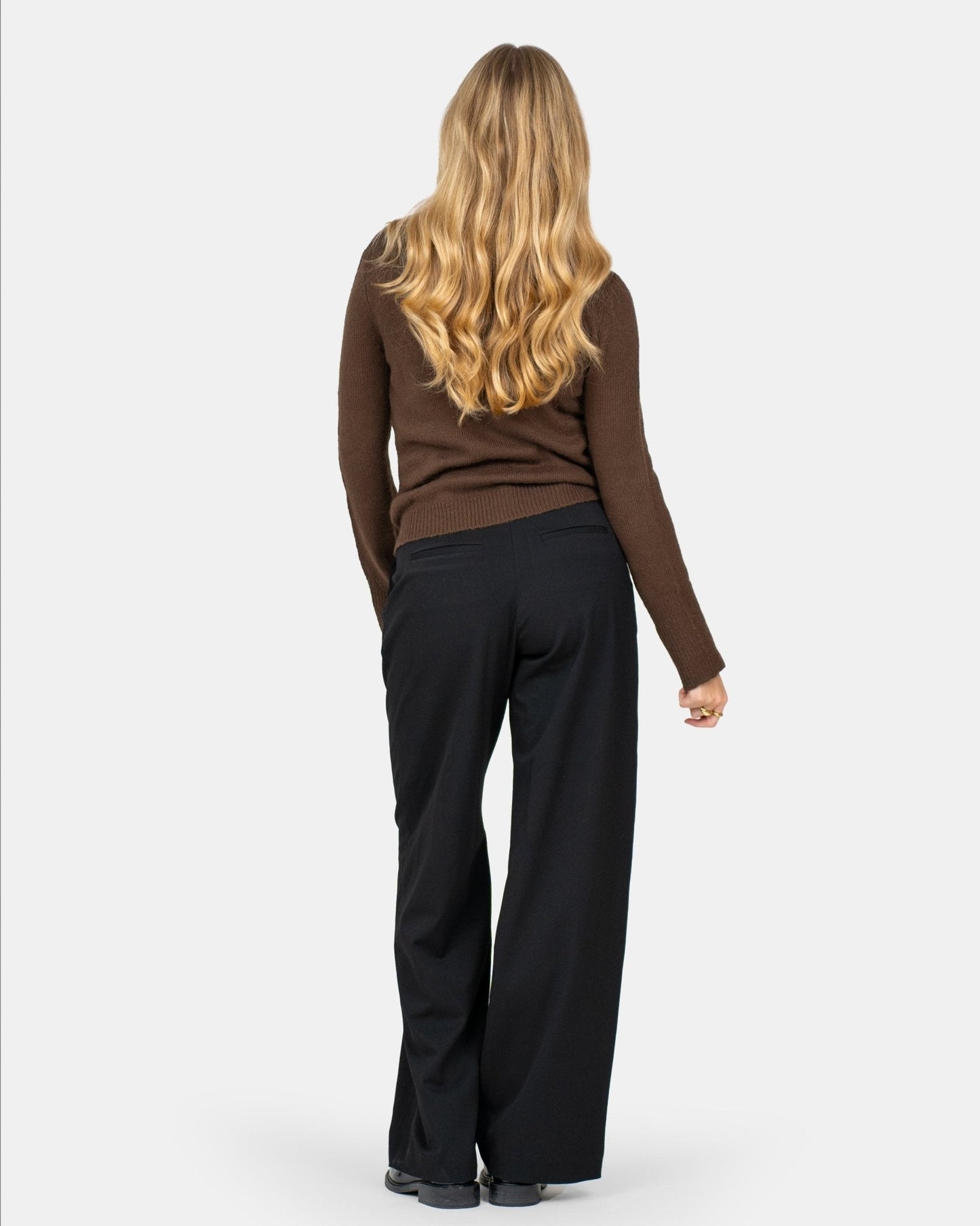Asymmetrisk Cardigan Brun