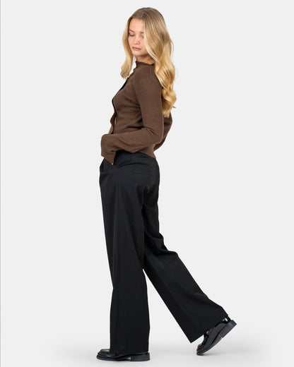Asymmetrisk Cardigan Brun