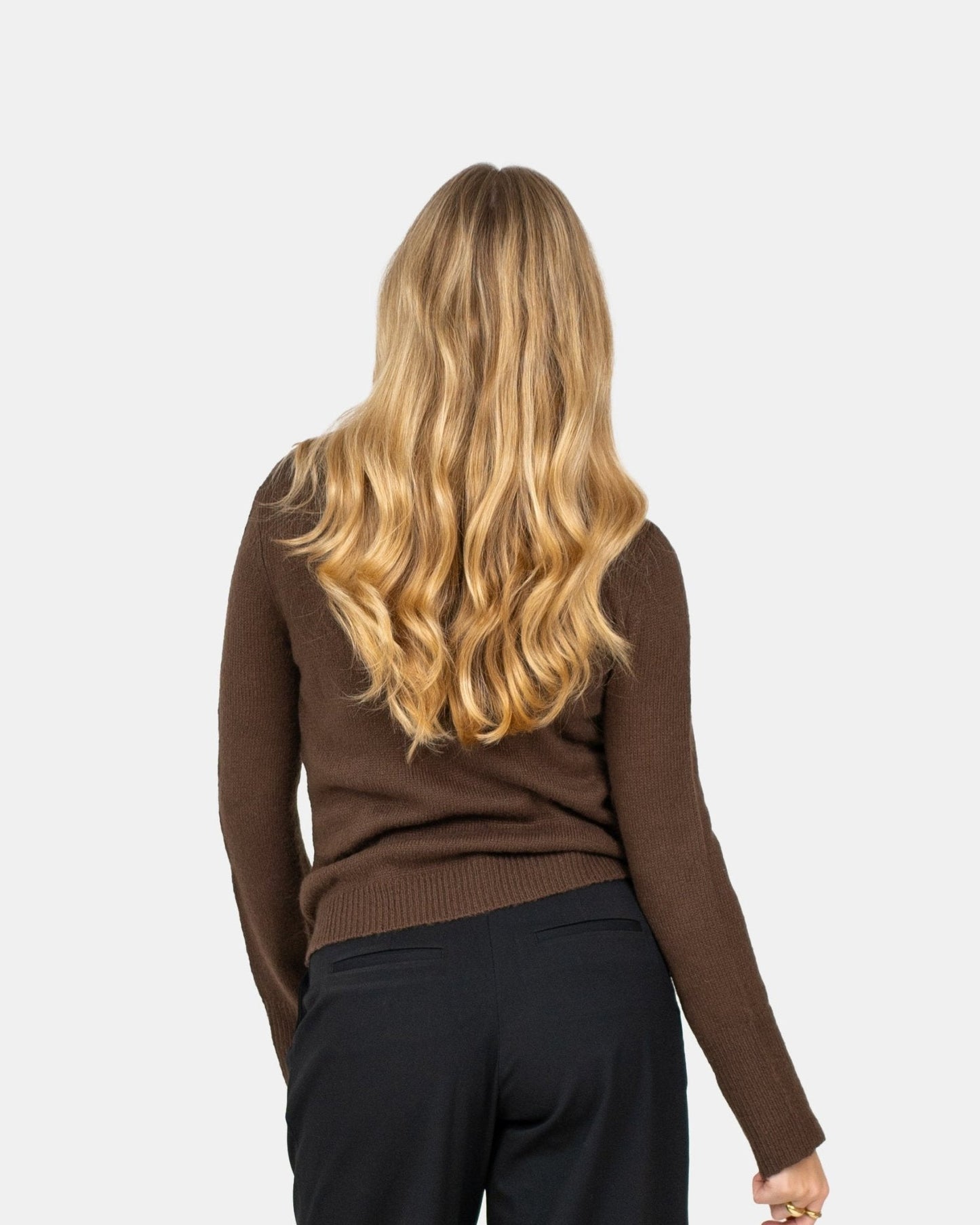 Asymmetrisk Cardigan Brun