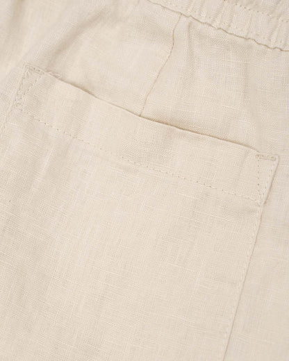Baggy 100% hørbukser Beige