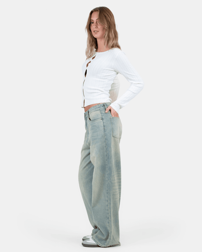 Extra Baggy Denim Jeans Light Blue Vintage Wash
