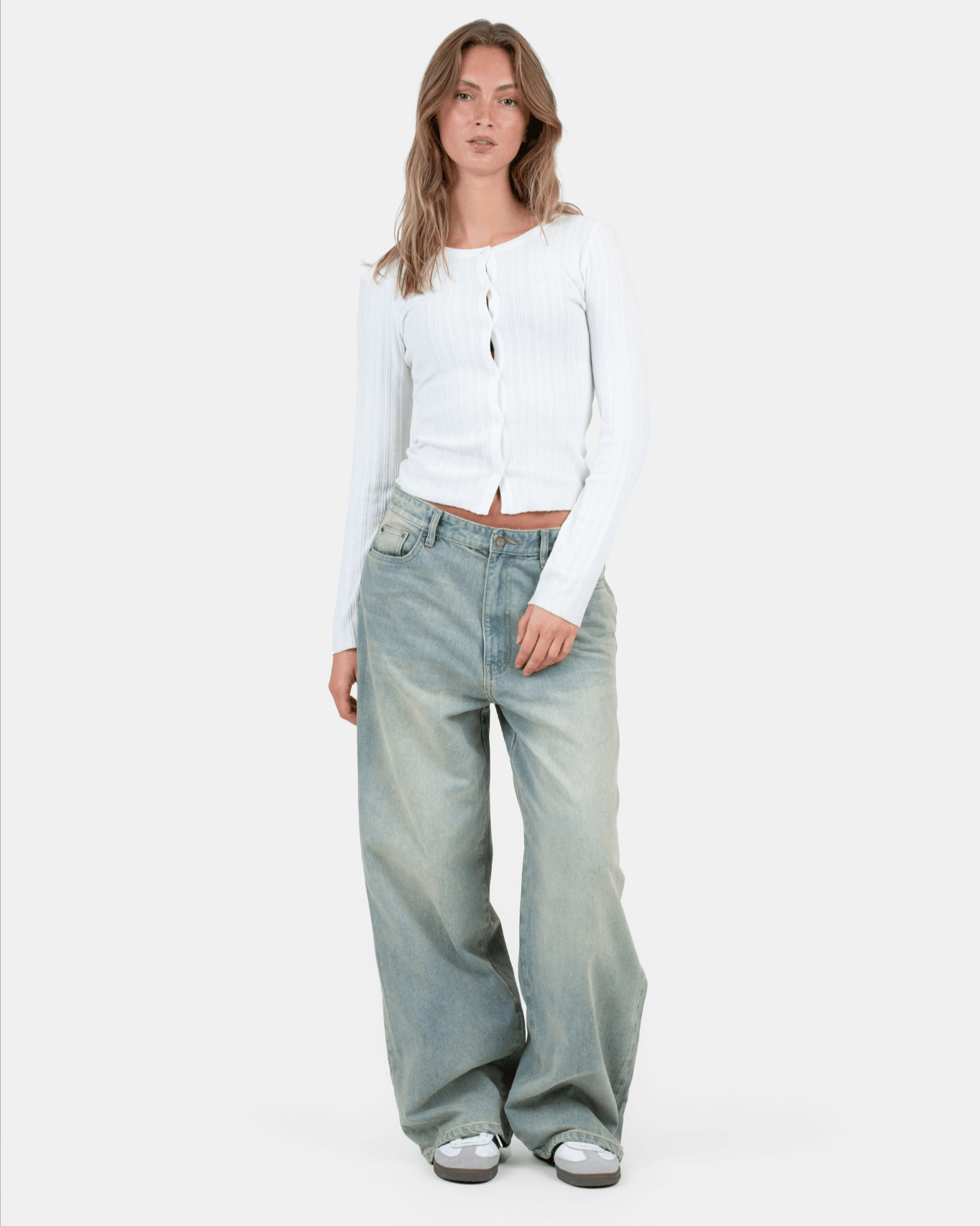Extra Baggy Denim Jeans Light Blue Vintage Wash