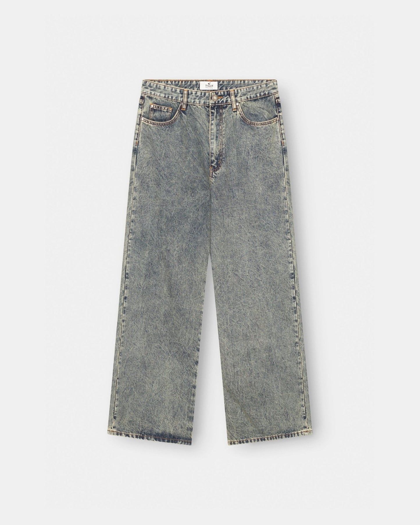 Extra Baggy Denim Jeans Mid Blue Vintage Wash