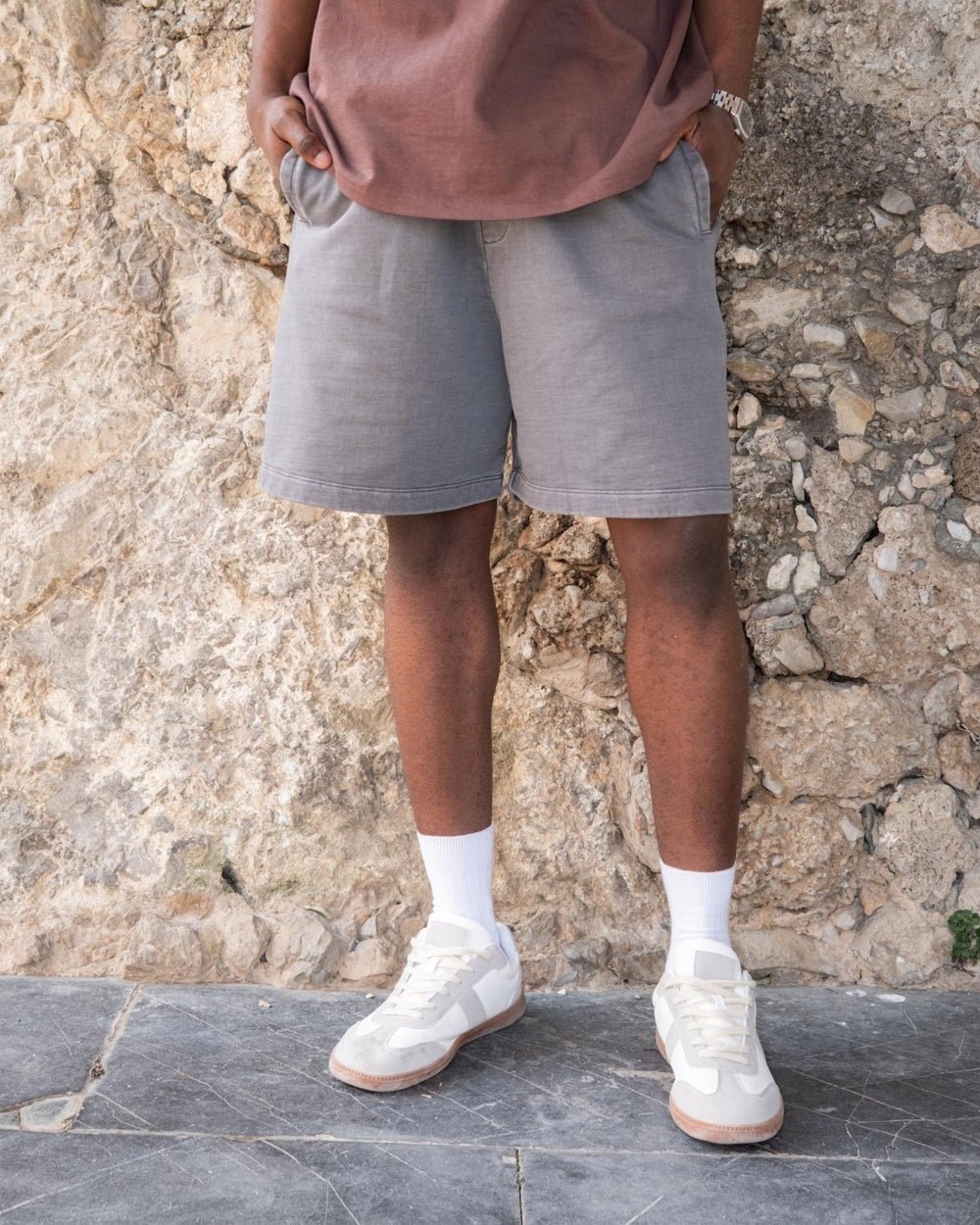 Blank Shorts Washed Grey