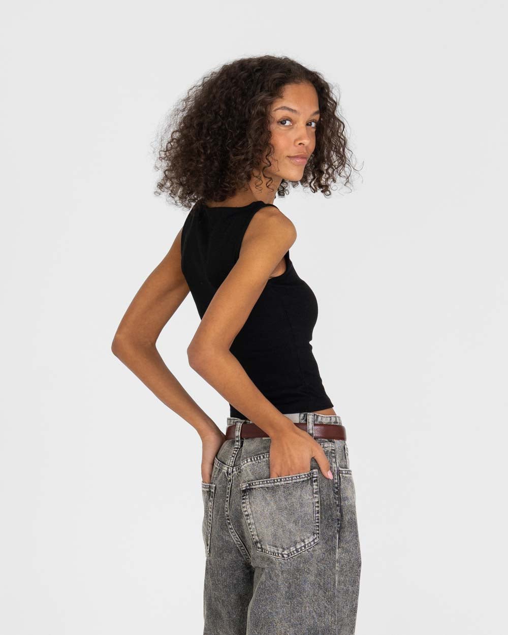 Bottoned Top Black