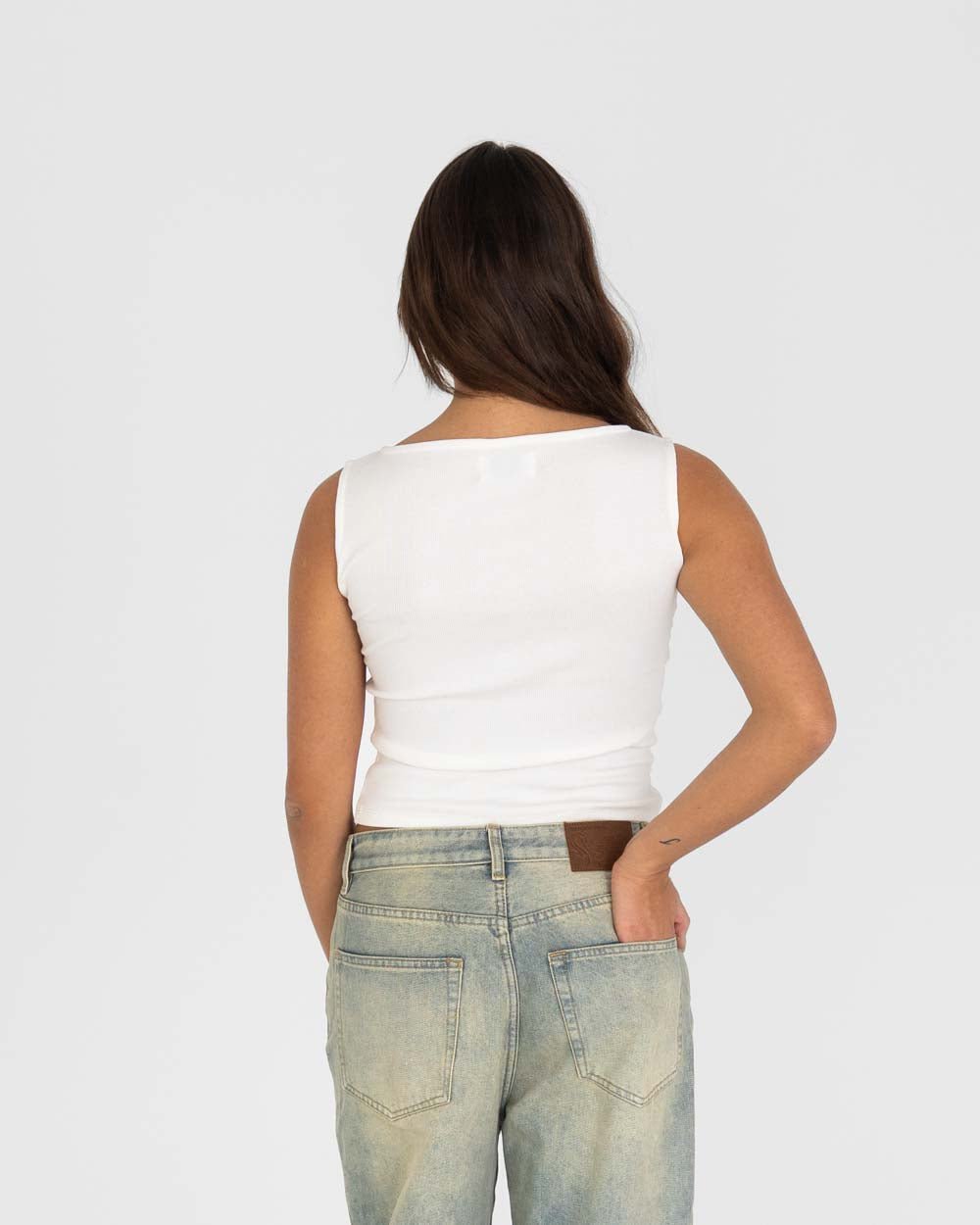 Bottoned Top White