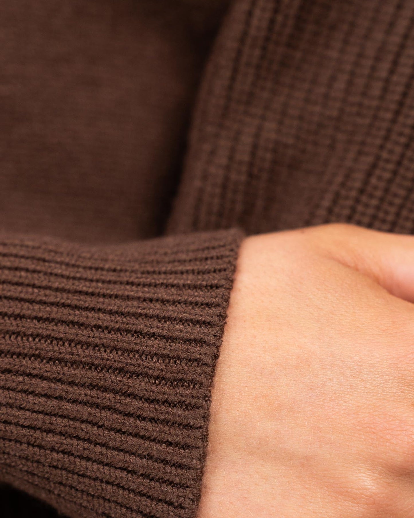 Half Zip Sweater Brun