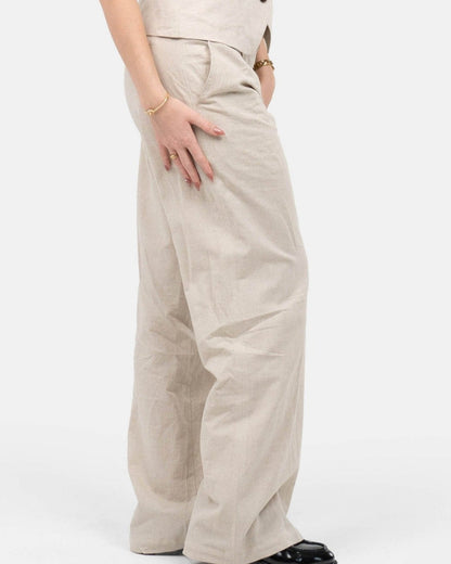 Hør Suitpants Beige