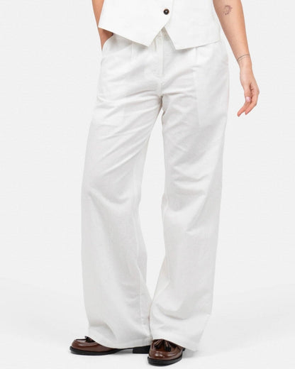 Hør Suitpants Hvid