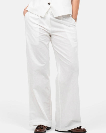 Hør Suitpants Hvid