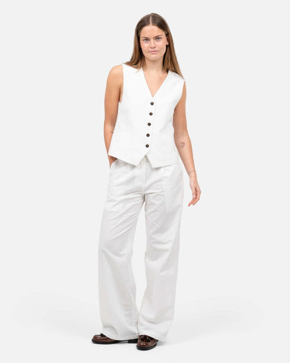 Hør Suitpants Hvid