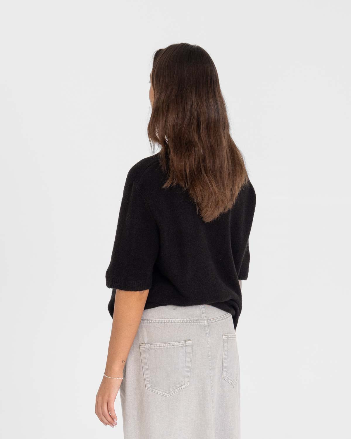 Knitted t-shirt Black