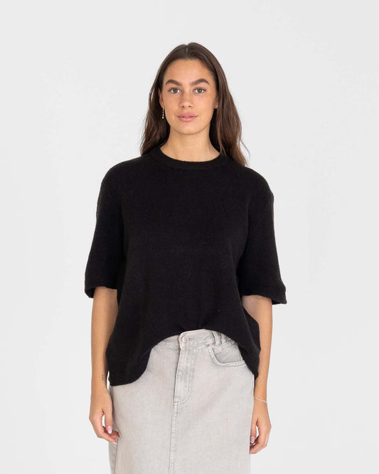 Knitted t-shirt Black
