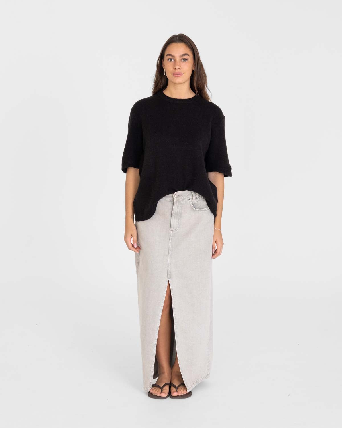 Knitted t-shirt Black