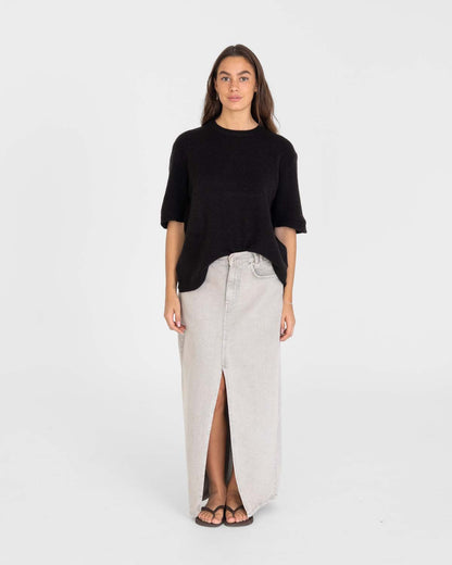 Knitted t-shirt Black
