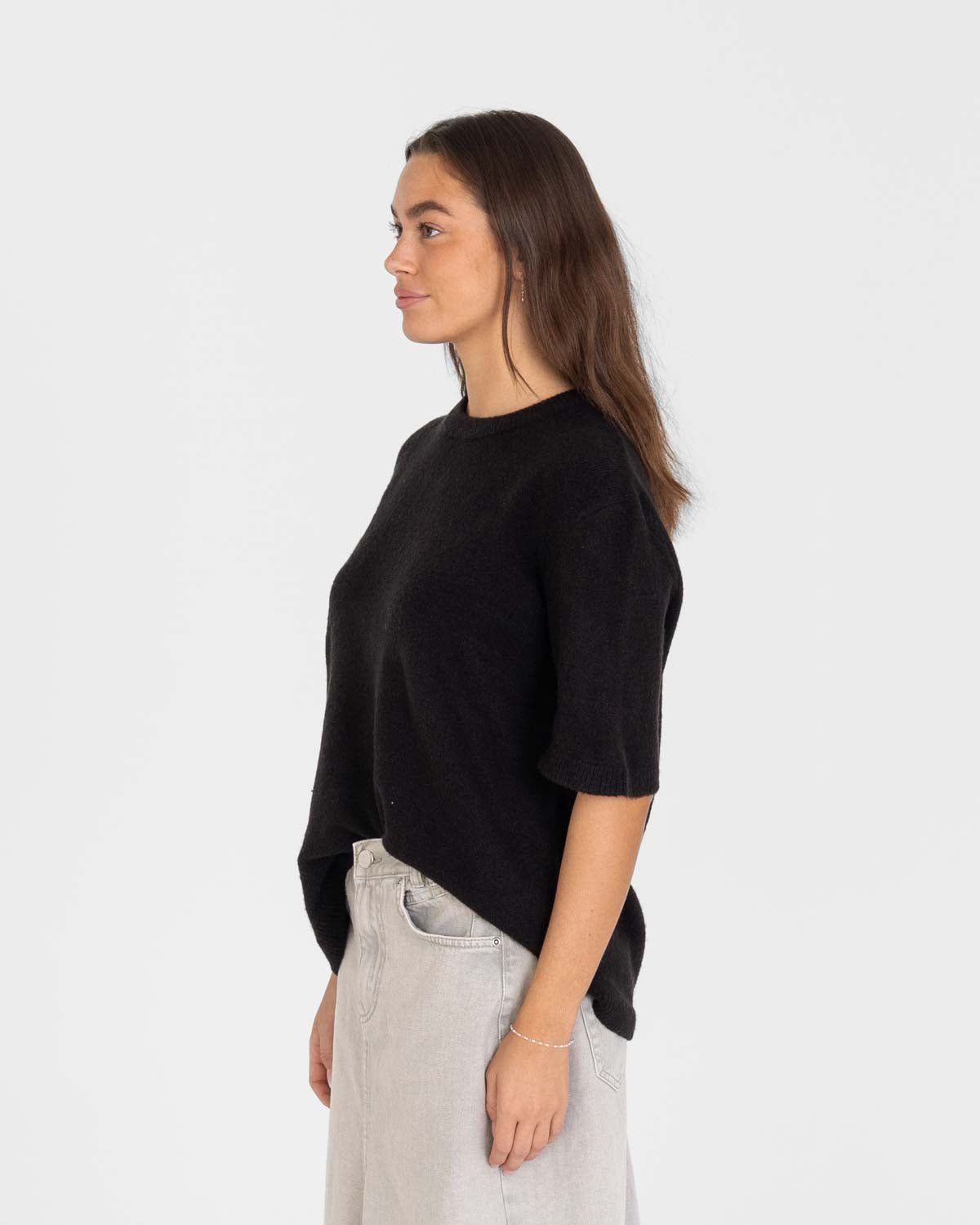 Knitted t-shirt Black