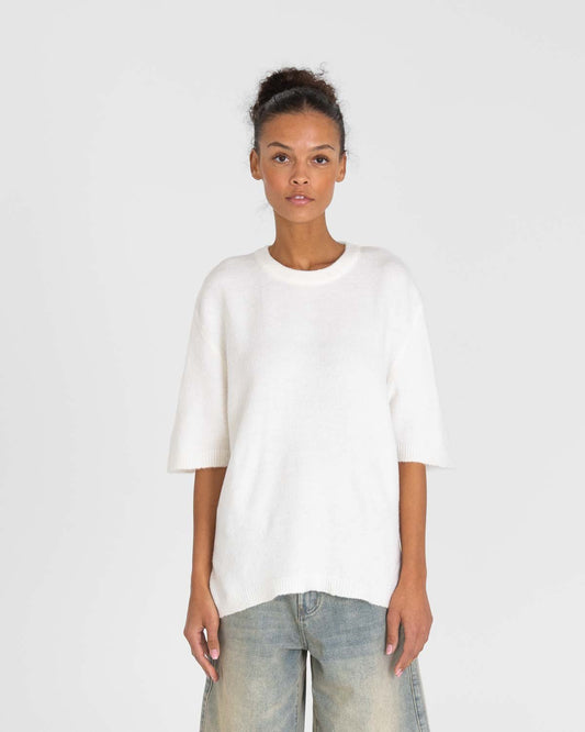 Knitted t-shirt White