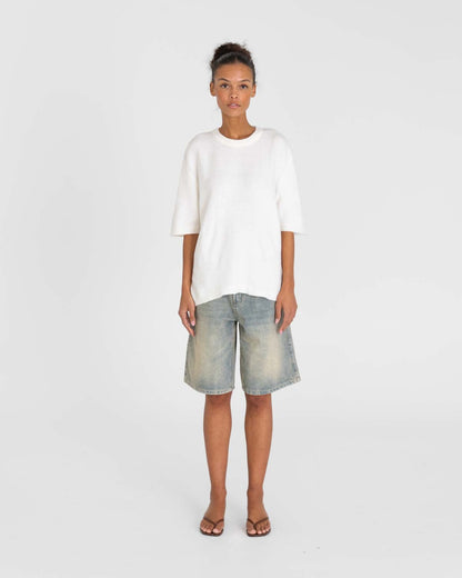 Knitted t-shirt White