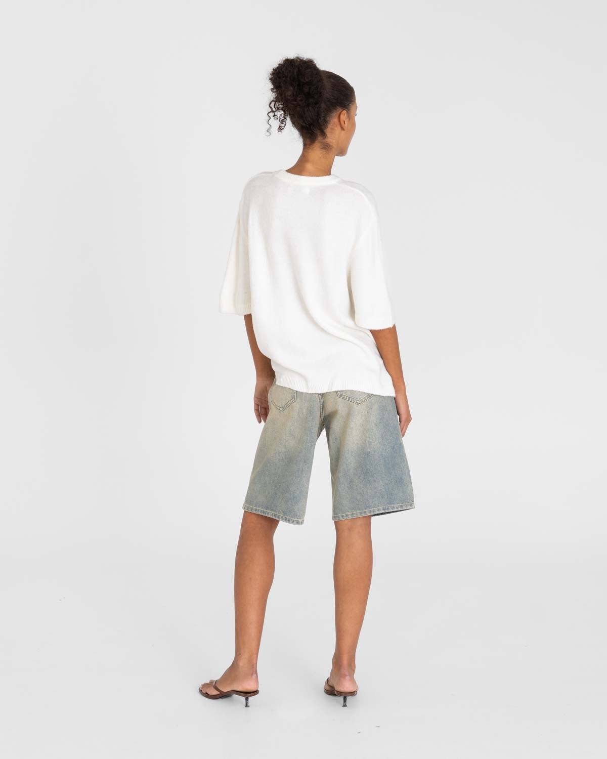 Knitted t-shirt White