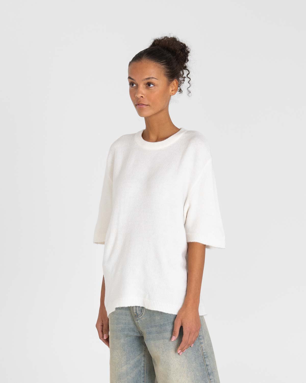 Knitted t-shirt White